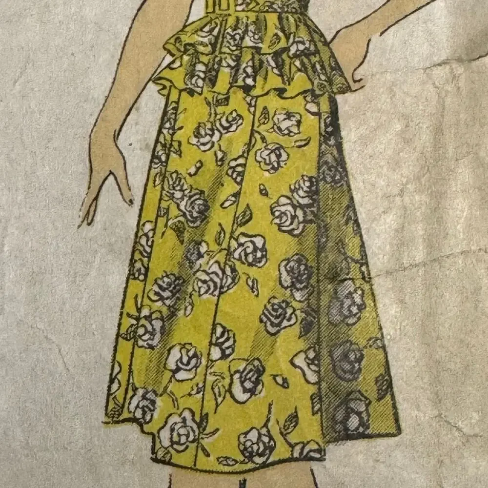 Vintage 1945 DuBarry Sewing Pattern 6030 Two Piece Dress Size 12 Bust 30 WW2 Era